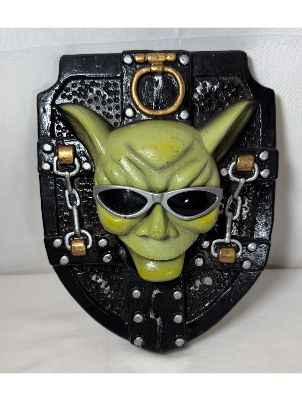 Halloween Motion Detection Animated Singing Goblin Wall Plaque Sings “Wild Thing